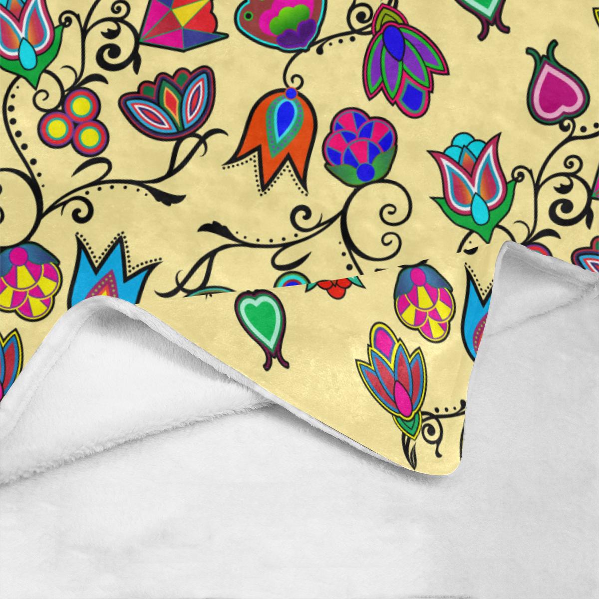 Indigenous Paisley - Vanilla Ultra-Soft Micro Fleece Blanket 50"x60" Ultra-Soft Blanket 50''x60'' e-joyer