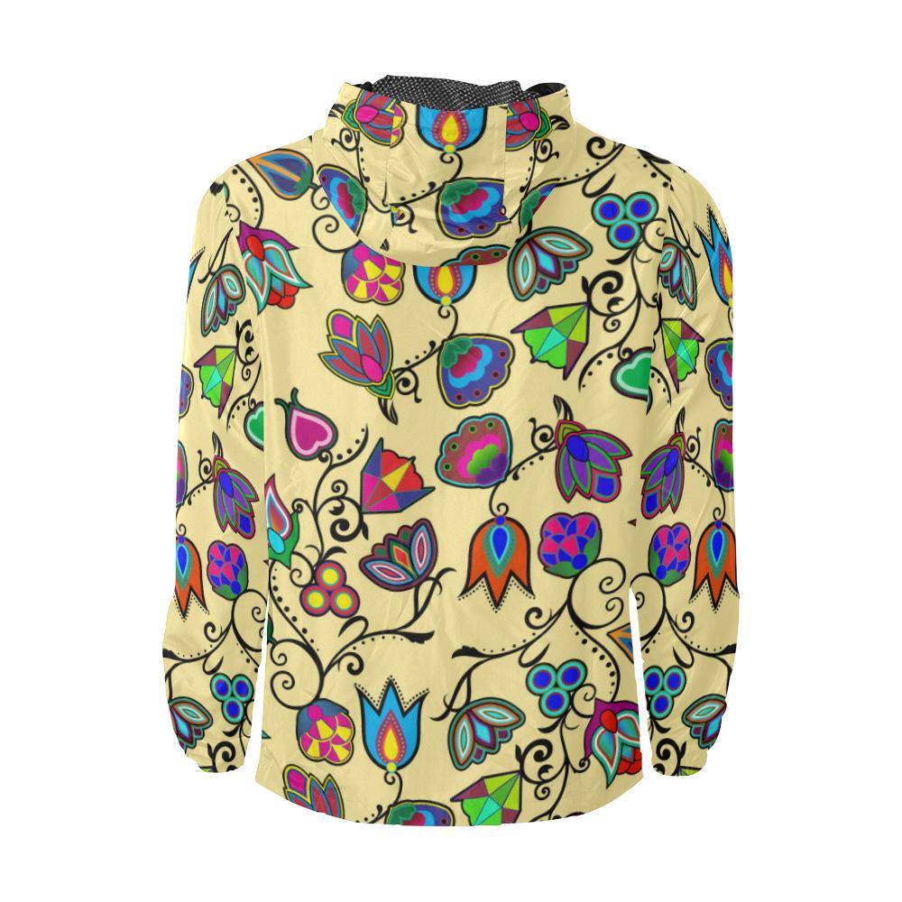 Indigenous Paisley - Vanilla Unisex All Over Print Windbreaker (Model H23) All Over Print Windbreaker for Men (H23) e-joyer