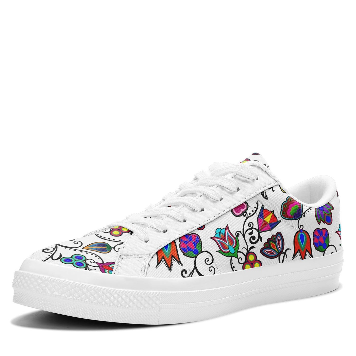 Indigenous Paisley White Aapisi Low Top Canvas Shoes White Sole 49 Dzine