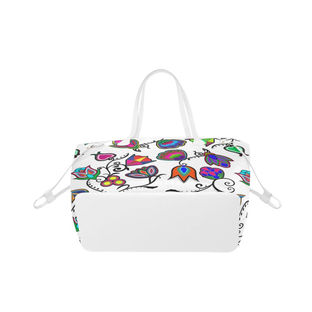 Indigenous Paisley - White Clover Canvas Tote Bag (Model 1661) Clover Canvas Tote Bag (1661) e-joyer