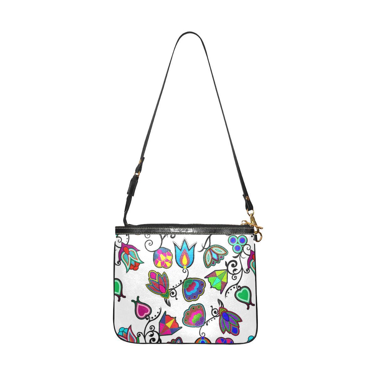 Indigenous Paisley - White Small Shoulder Bag (Model 1710) Small Shoulder Bag (1710) e-joyer