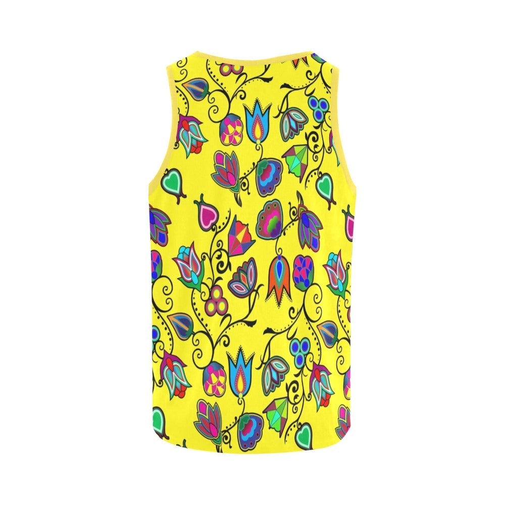 Indigenous Paisley Yellow All Over Print Tank Top for Women (Model T43) All Over Print Tank Top for Women (T43) e-joyer