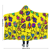 Load image into Gallery viewer, Indigenous Paisley Yellow Hooded Blanket 49 Dzine 
