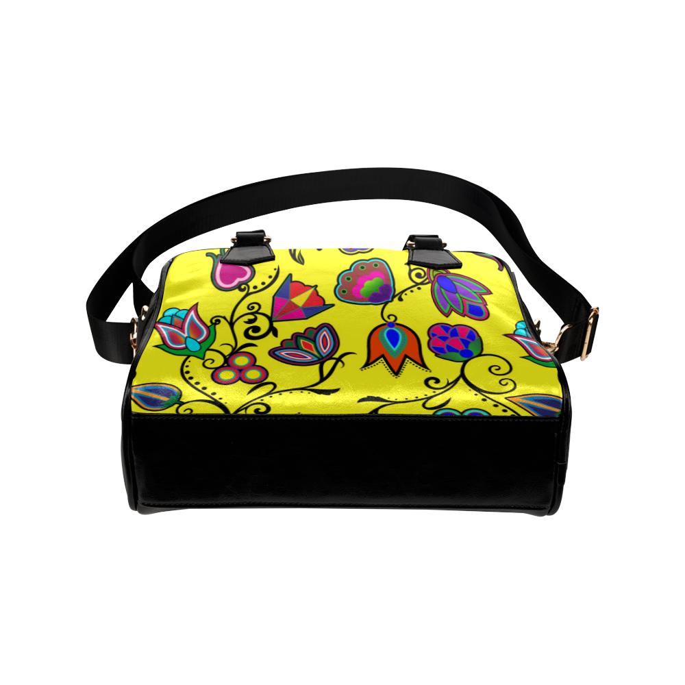 Indigenous Paisley - Yellow Shoulder Handbag (Model 1634) Shoulder Handbags (1634) e-joyer