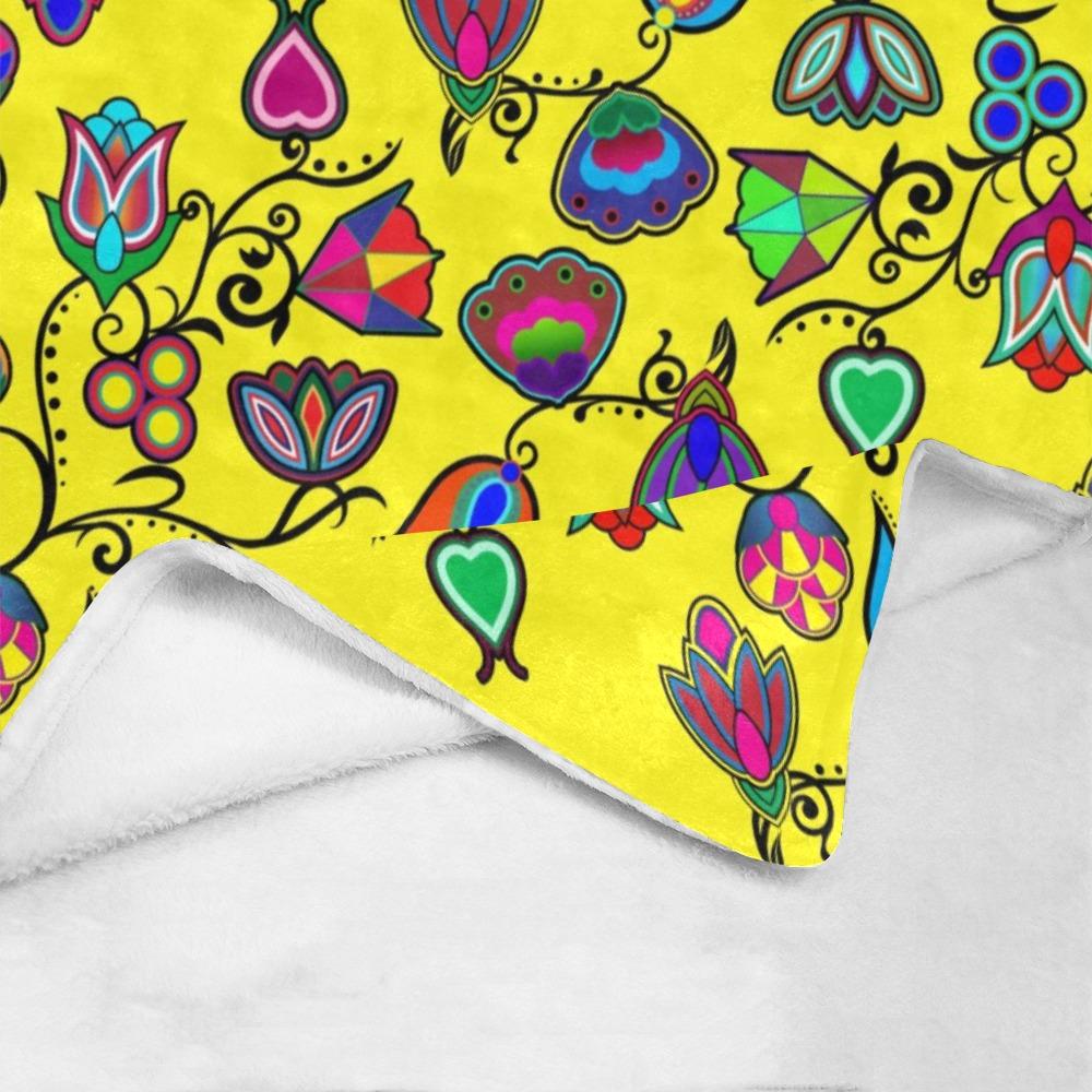 Indigenous Paisley Yellow Ultra-Soft Micro Fleece Blanket 40"x50" Ultra-Soft Blanket 40''x50'' e-joyer
