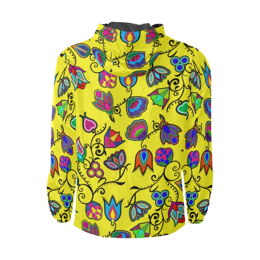 Indigenous Paisley Yellow Unisex All Over Print Windbreaker (Model H23) All Over Print Windbreaker for Men (H23) e-joyer