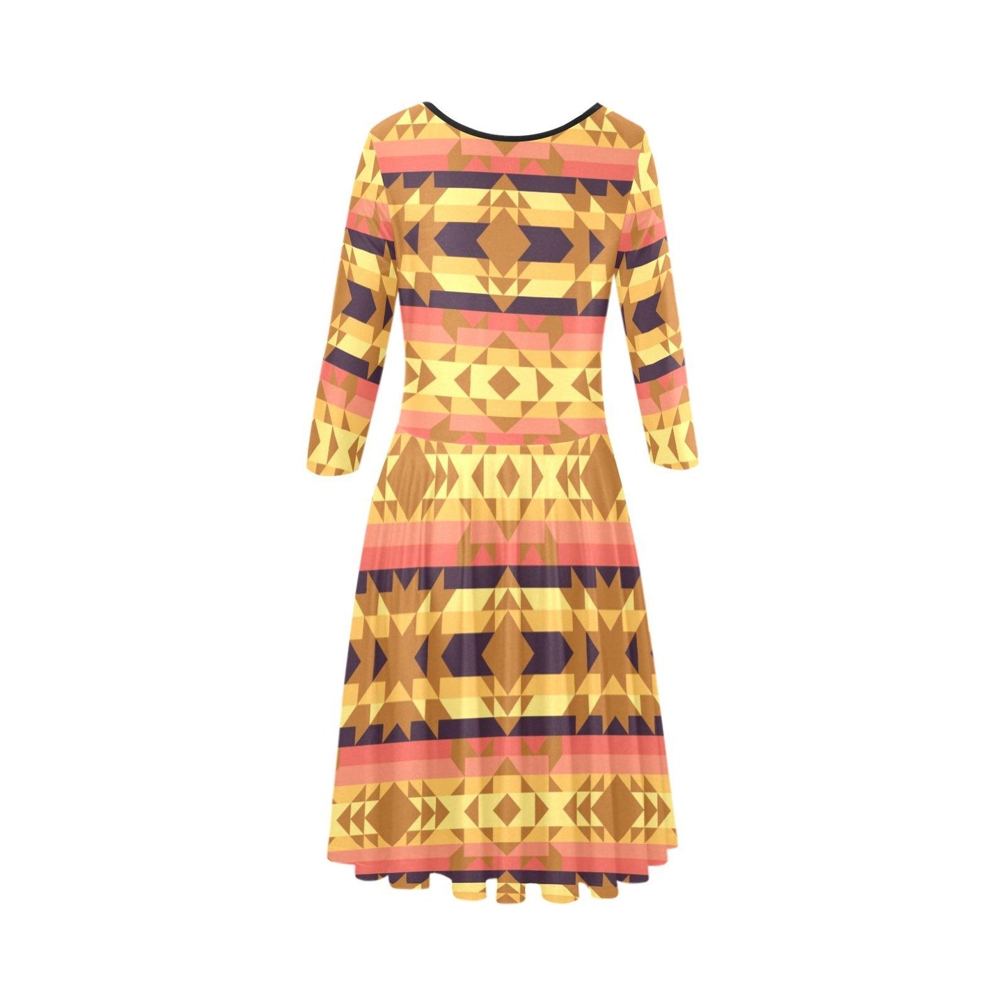 Infinite Sunset Tethys Half-Sleeve Skater Dress(Model D20) Tethys Half-Sleeve Skater Dress (D20) e-joyer