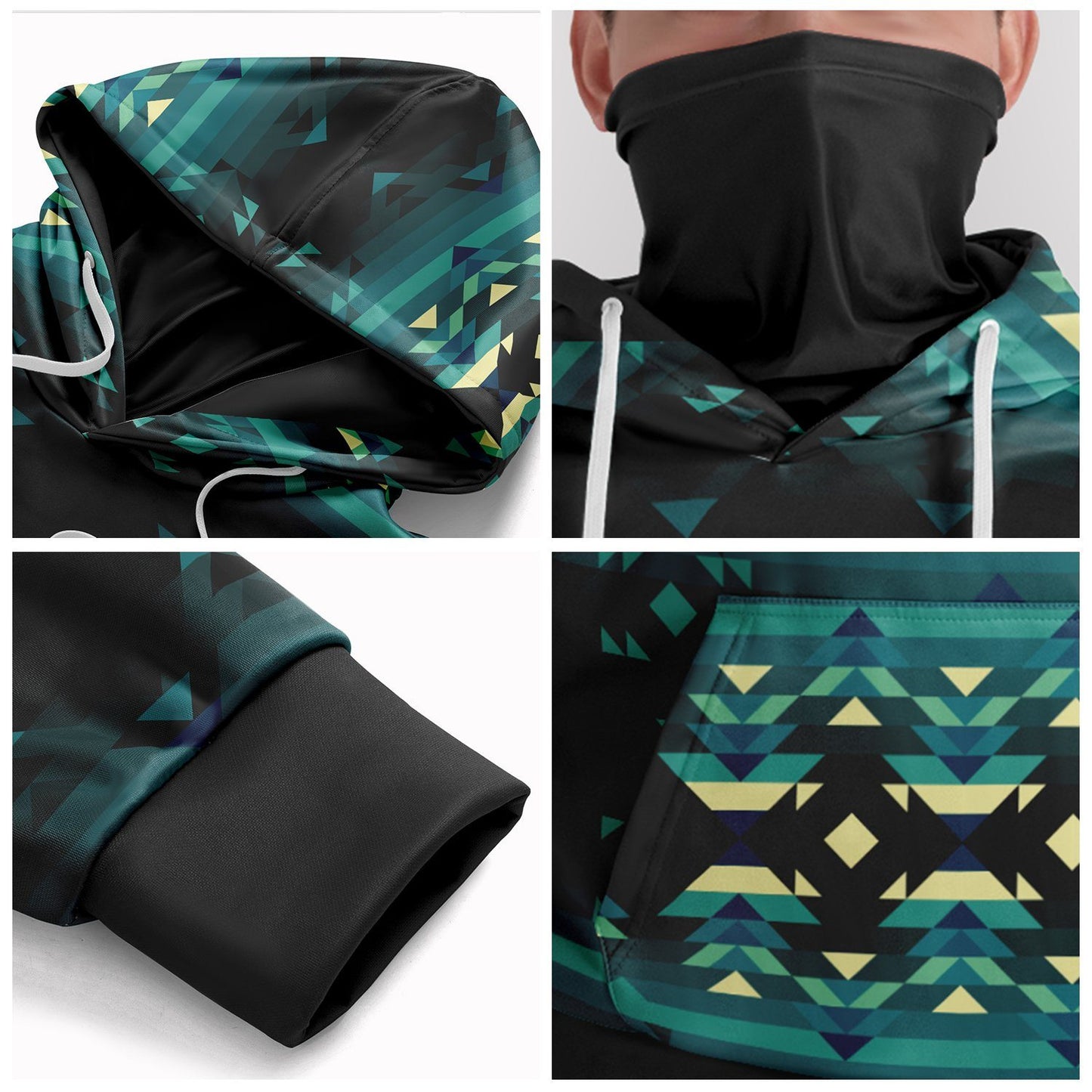 Inspire Green Hoodie with Face Cover 49 Dzine