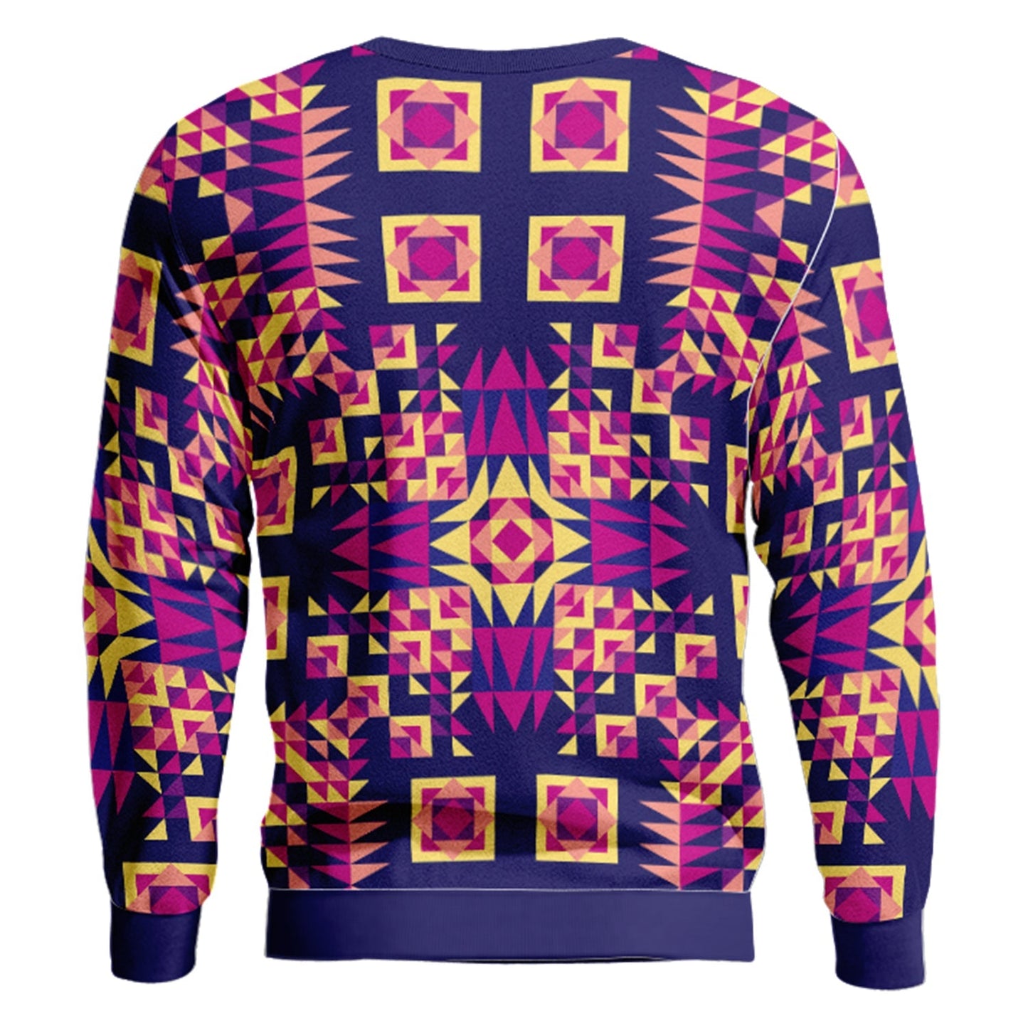 Kaleidoscope Bleu Unisex Crewneck Long Sleeve Top Herman