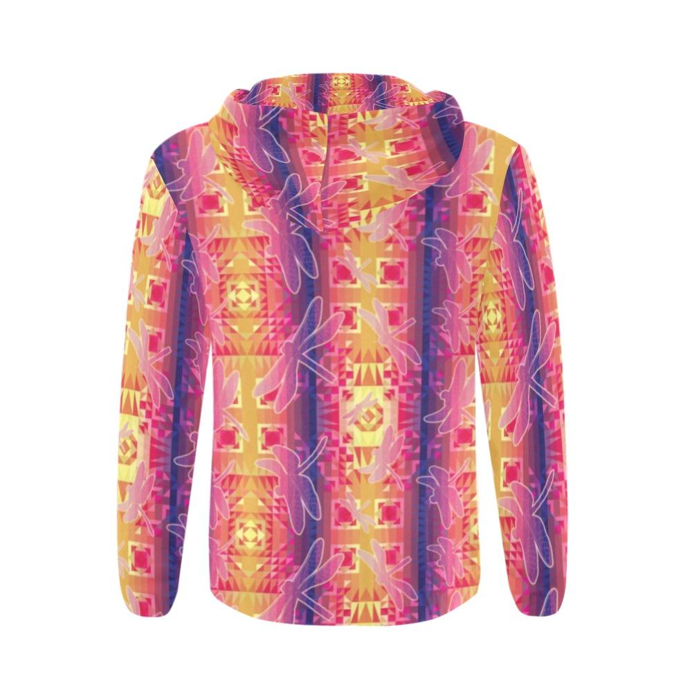 Kaleidoscope Dragonfly All Over Print Full Zip Hoodie for Men (Model H14) All Over Print Full Zip Hoodie for Men (H14) e-joyer