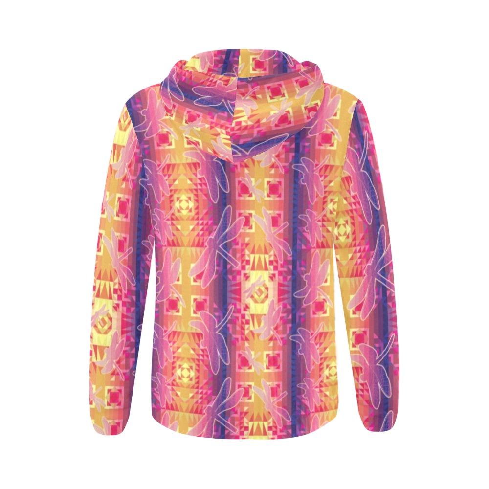 Kaleidoscope Dragonfly All Over Print Full Zip Hoodie for Women (Model H14) All Over Print Full Zip Hoodie for Women (H14) e-joyer