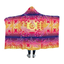 Load image into Gallery viewer, Kaleidoscope Dragonfly Hooded Blanket blanket 49 Dzine 
