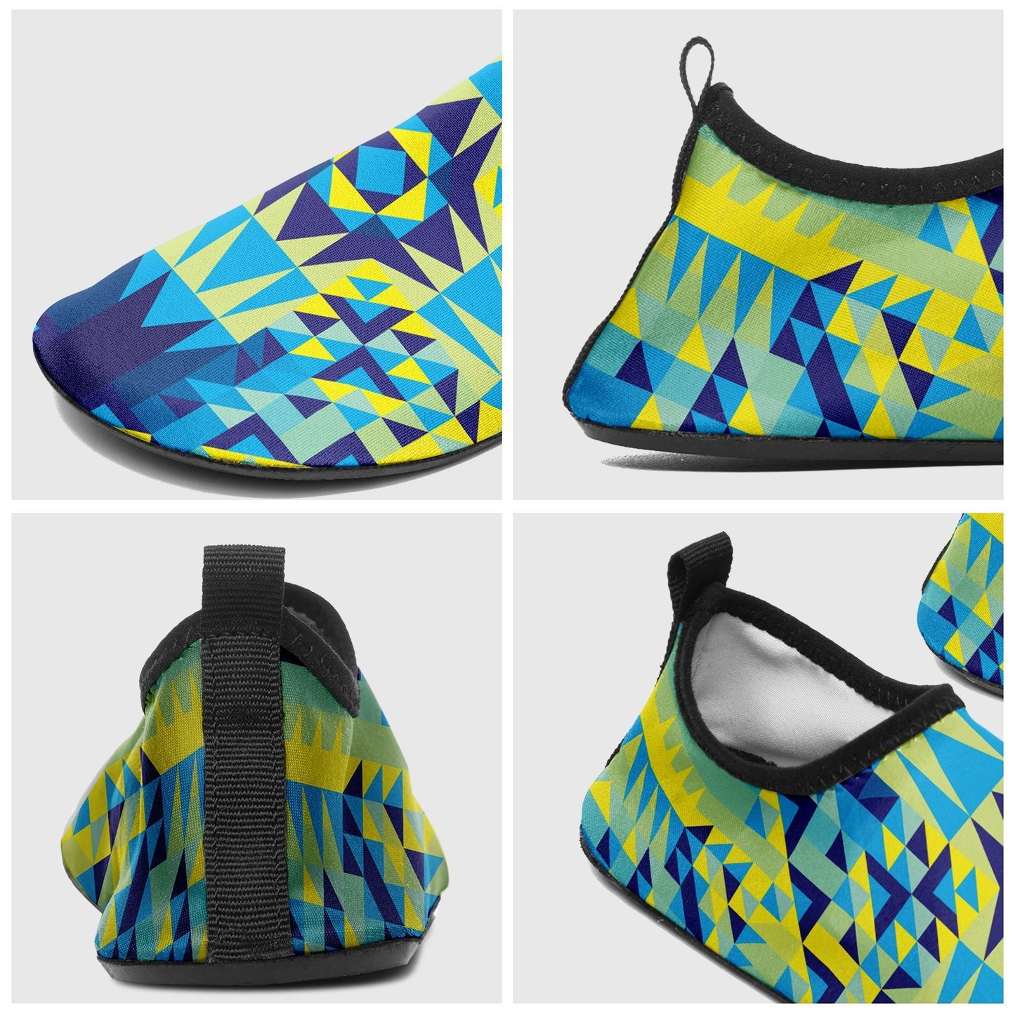 Kaleidoscope Jaune Bleu Kid's Slip On Shoes Herman