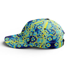 Load image into Gallery viewer, Kaleidoscope Jaune Bleu Snapback Hat hat Herman 
