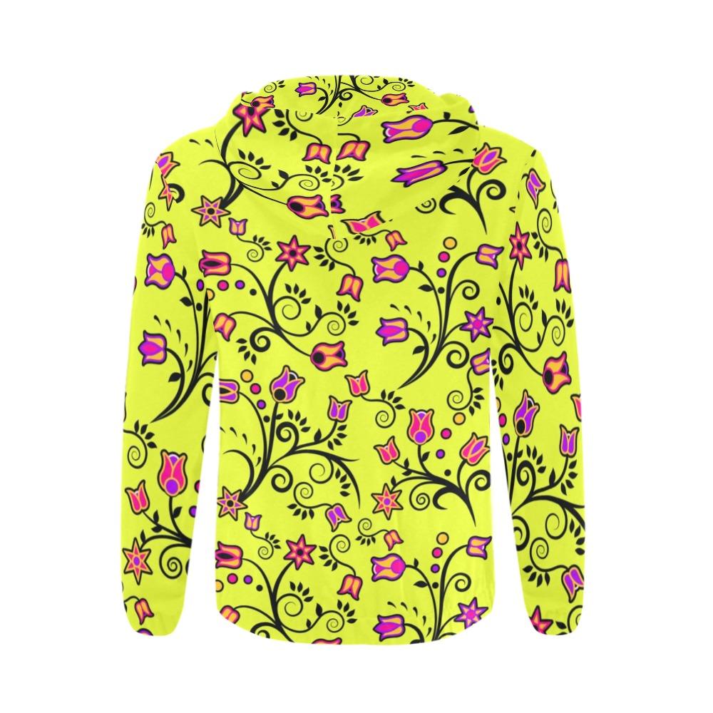 Key Lime Star All Over Print Full Zip Hoodie for Men (Model H14) hoodie e-joyer