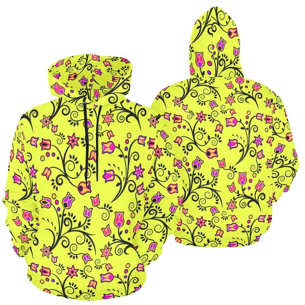 Key Lime Star All Over Print Hoodie for Men (USA Size) (Model H13) All Over Print Hoodie for Men (H13) e-joyer