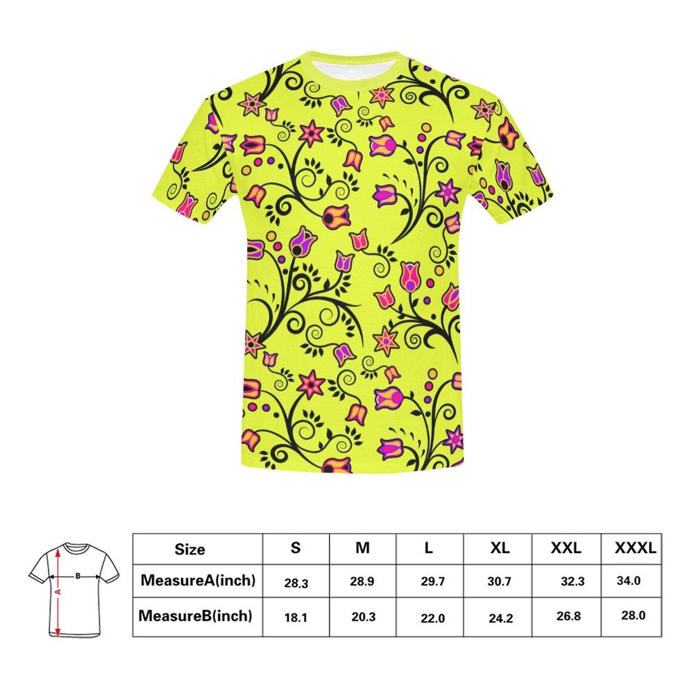 Key Lime Star All Over Print T-Shirt for Men (USA Size) (Model T40) All Over Print T-Shirt for Men (T40) e-joyer