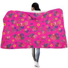 Load image into Gallery viewer, Kokum Ceremony Pink Hooded Blanket blanket 49 Dzine 
