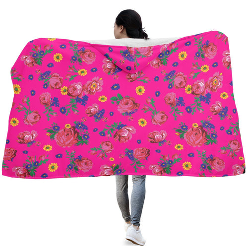 Kokum Ceremony Pink Hooded Blanket blanket 49 Dzine 