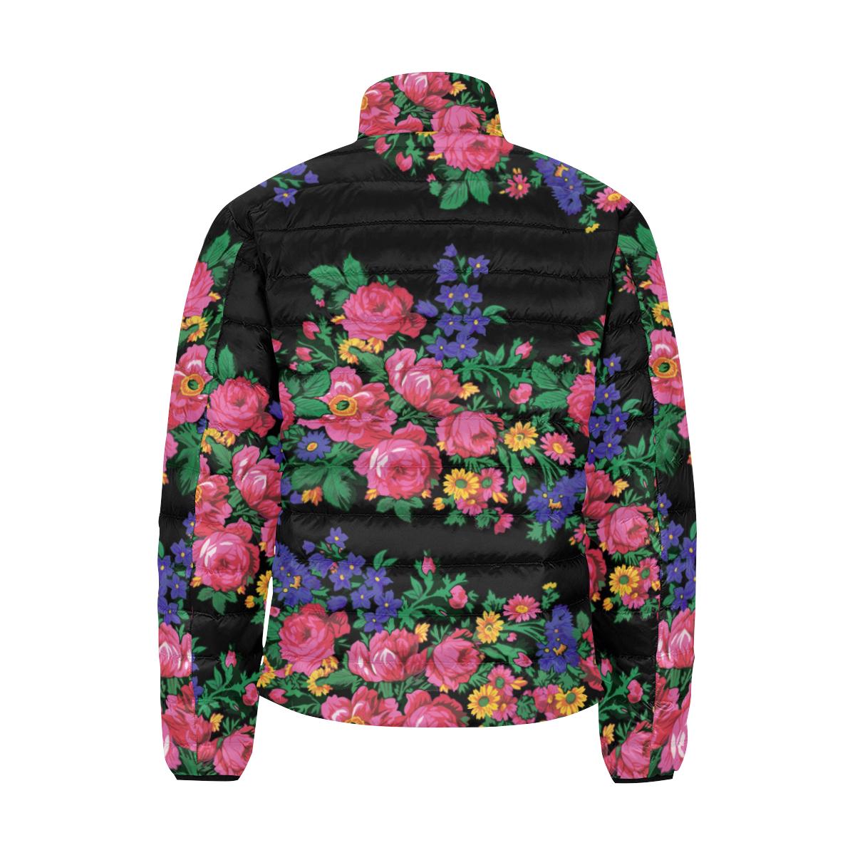 Kokum's Revenge-Black Men's Stand Collar Padded Jacket (Model H41) Men's Stand Collar Padded Jacket (H41) e-joyer