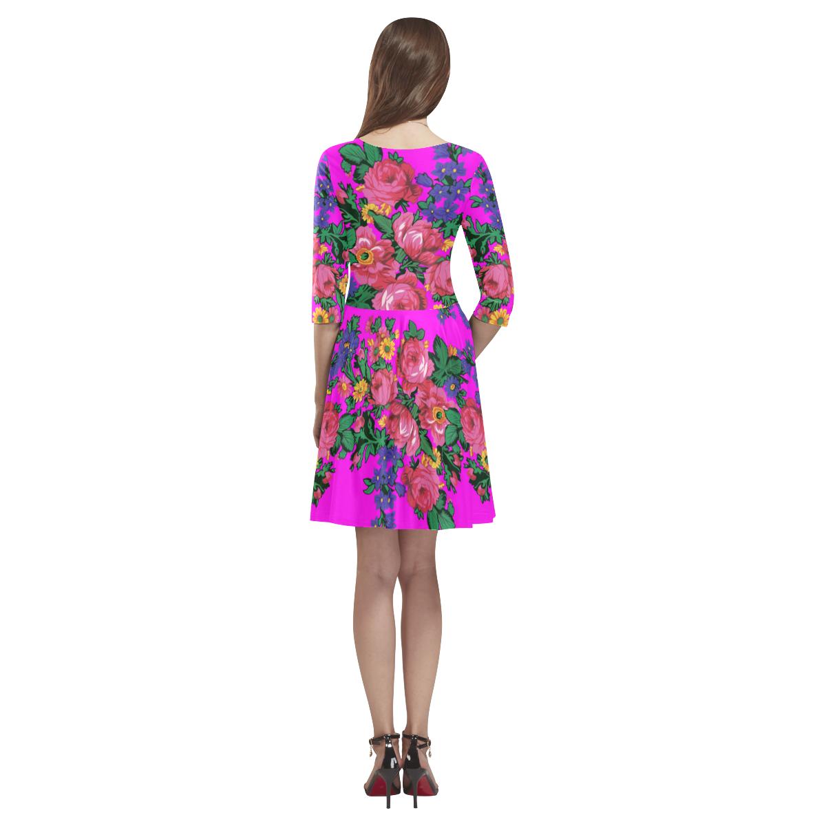 Kokum's Revenge Blush Tethys Half-Sleeve Skater Dress(Model D20) Tethys Half-Sleeve Skater Dress (D20) e-joyer