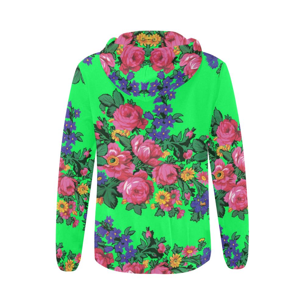 Kokum's Revenge Green All Over Print Full Zip Hoodie for Women (Model H14) All Over Print Full Zip Hoodie for Women (H14) e-joyer