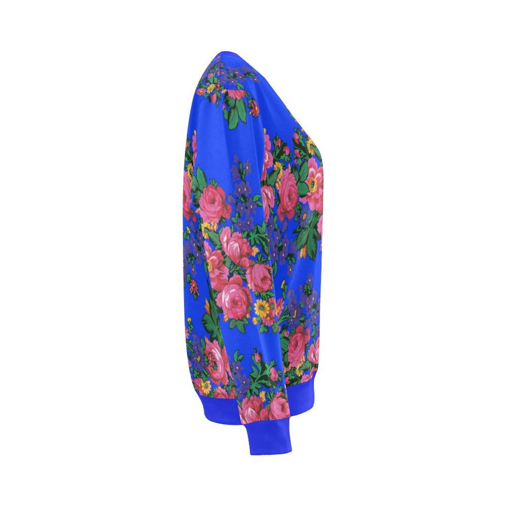 Kokum's Revenge- Royal All Over Print Crewneck Sweatshirt for Women (Model H18) Crewneck Sweatshirt for Women (H18) e-joyer