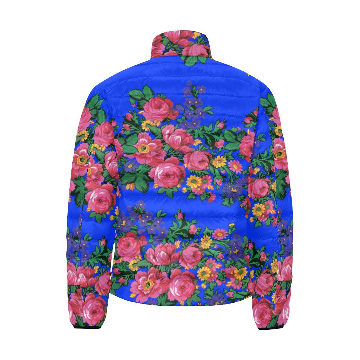 Kokum's Revenge- Royal Men's Stand Collar Padded Jacket (Model H41) Men's Stand Collar Padded Jacket (H41) e-joyer