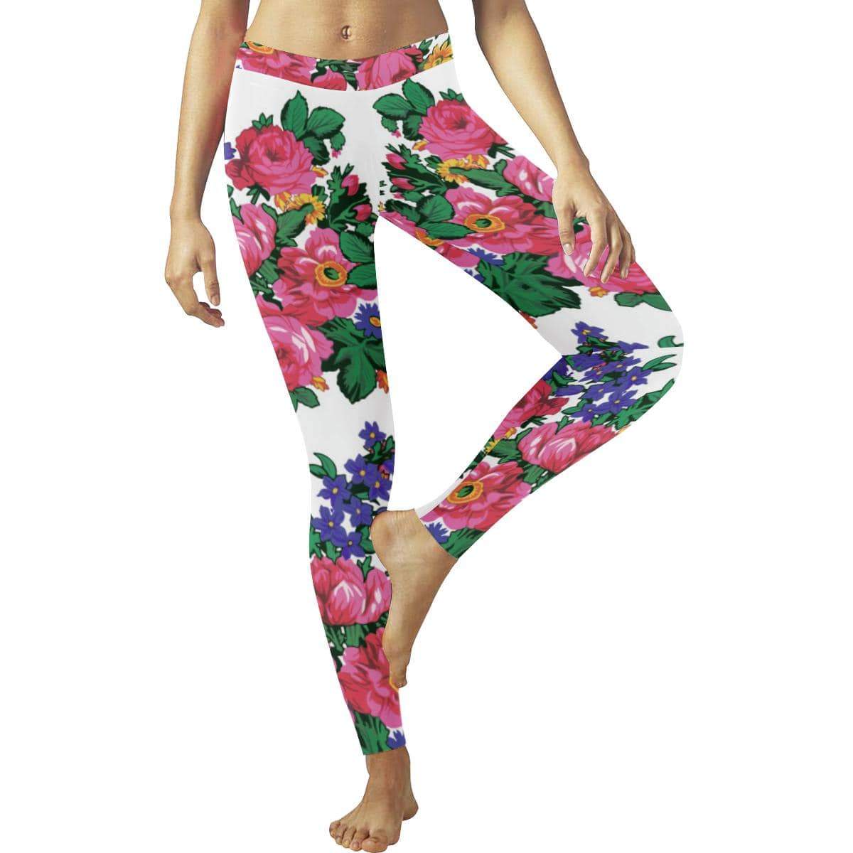 Kokum's Revenge-White Low Rise Leggings (Invisible Stitch) (Model L05) Low Rise Leggings (Invisible Stitch) (L05) e-joyer