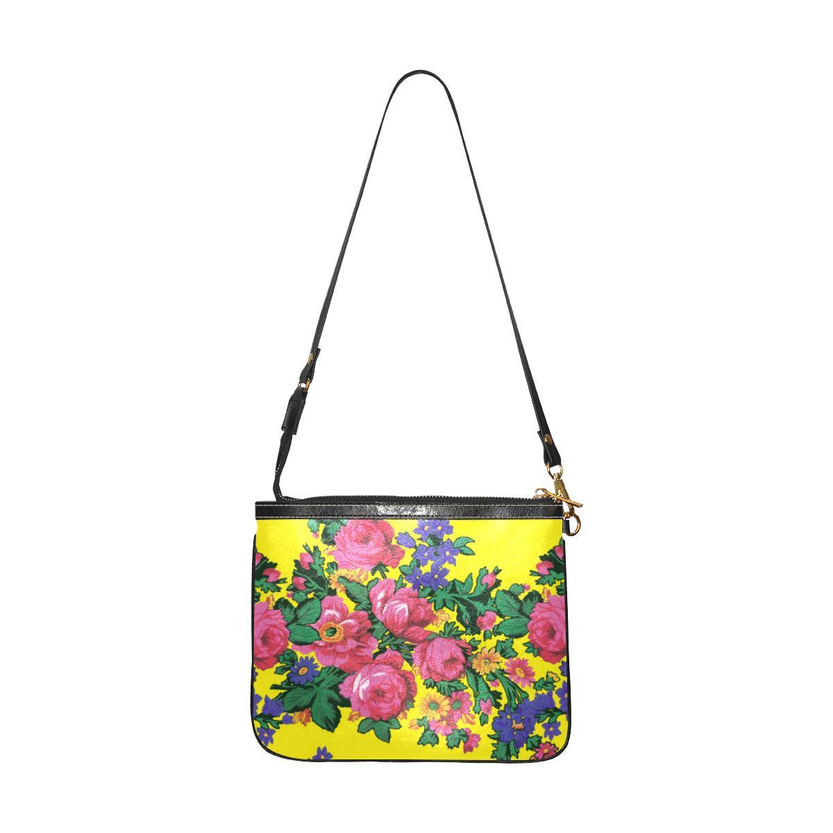 Kokum's Revenge-Yellow Small Shoulder Bag (Model 1710) Small Shoulder Bag (1710) e-joyer