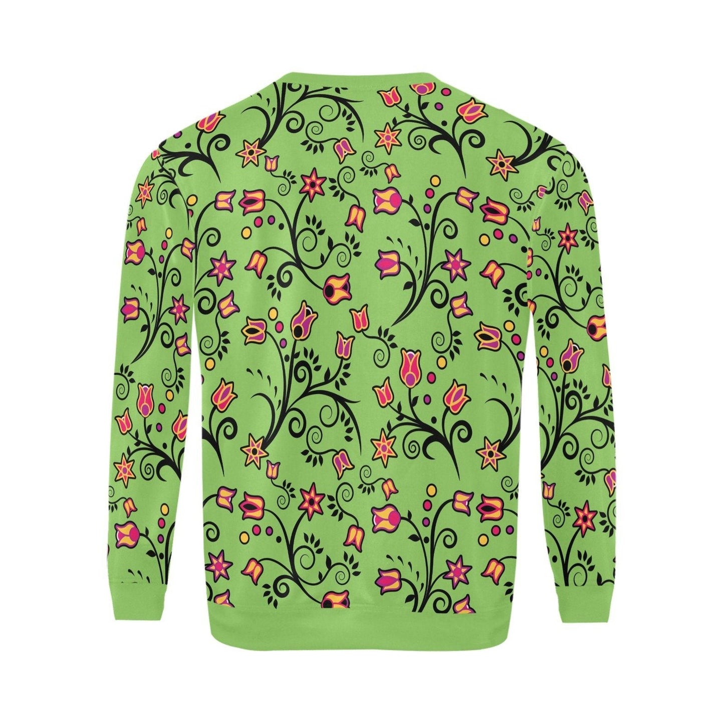 LightGreen Yellow Star All Over Print Crewneck Sweatshirt for Men (Model H18) shirt e-joyer