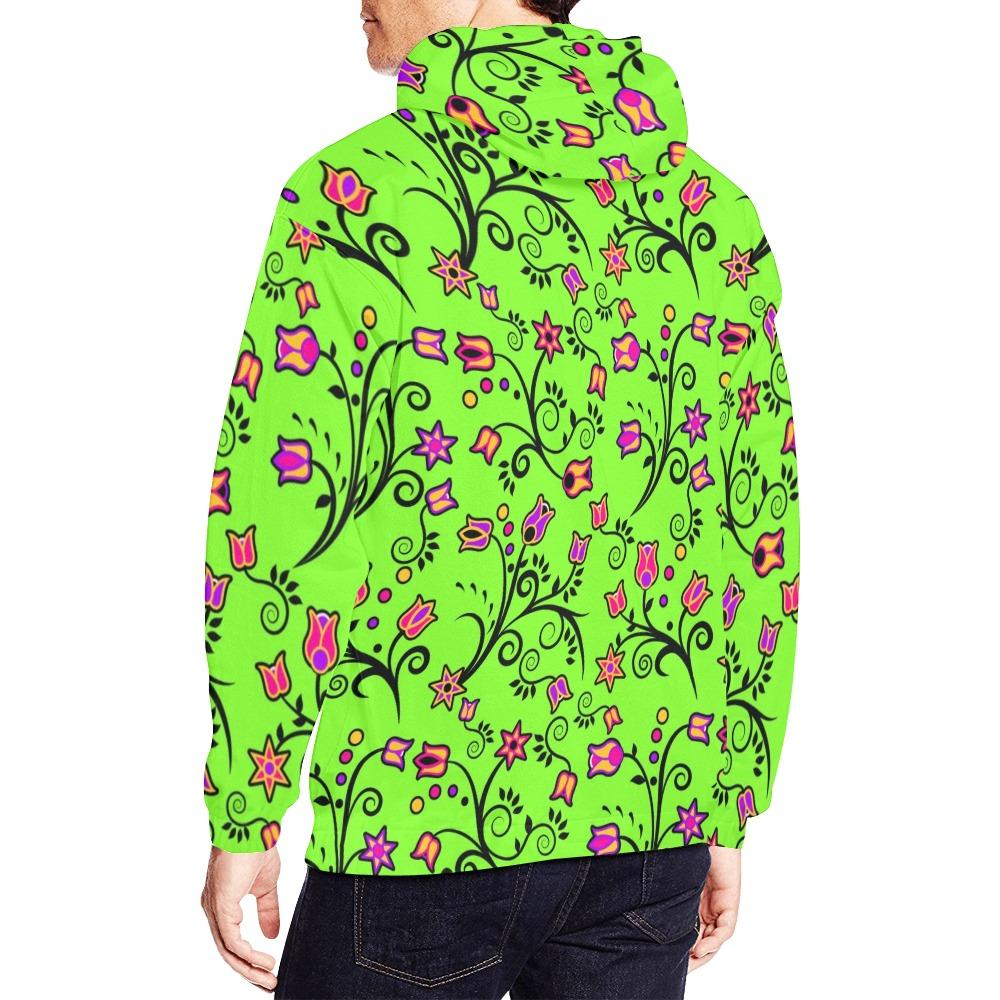 LightGreen Yellow Star All Over Print Hoodie for Men (USA Size) (Model H13) All Over Print Hoodie for Men (H13) e-joyer