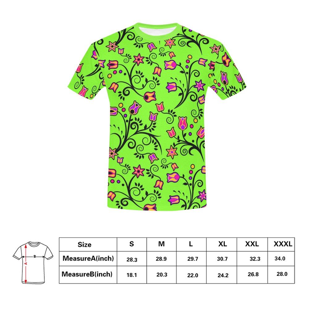LightGreen Yellow Star All Over Print T-Shirt for Men (USA Size) (Model T40) All Over Print T-Shirt for Men (T40) e-joyer