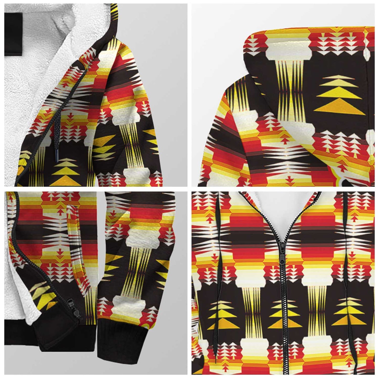 Medicine Wheel Sage Bearpaw Sherpa Hoodie 49 Dzine