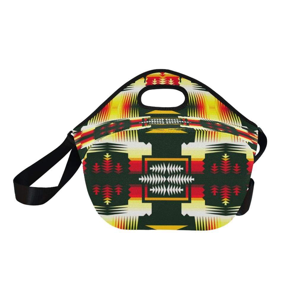 Medicine Wheel Sage Large Insulated Neoprene Lunch Bag That Replaces Your Purse (Model 1669) Neoprene Lunch Bag/Large (1669) e-joyer