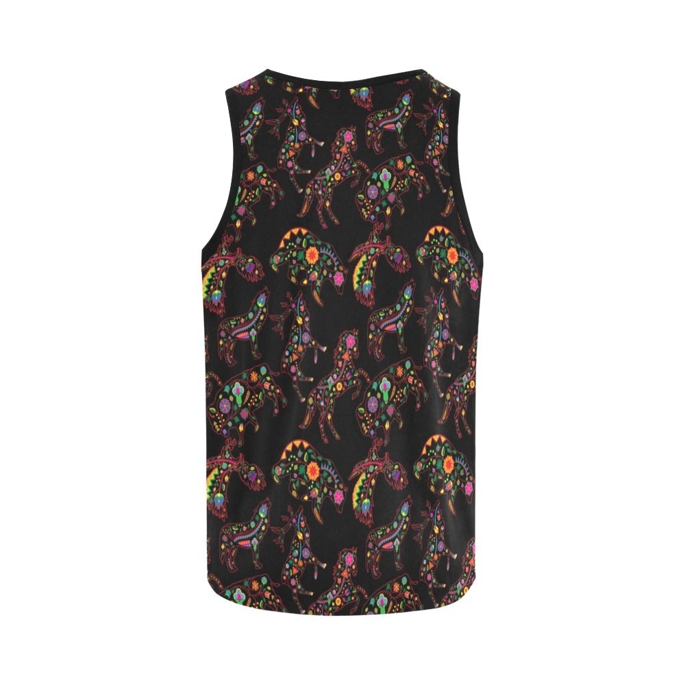 Neon Floral Animals All Over Print Tank Top for Women (Model T43) All Over Print Tank Top for Women (T43) e-joyer