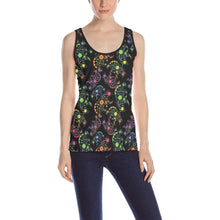 Load image into Gallery viewer, Neon Floral Bears All Over Print Tank Top for Women (Model T43) All Over Print Tank Top for Women (T43) e-joyer 
