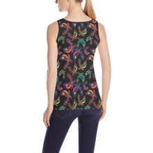 Load image into Gallery viewer, Neon Floral Eagles All Over Print Tank Top for Women (Model T43) All Over Print Tank Top for Women (T43) e-joyer 
