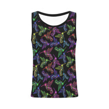 Load image into Gallery viewer, Neon Floral Hummingbirds All Over Print Tank Top for Women (Model T43) All Over Print Tank Top for Women (T43) e-joyer 
