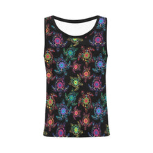 Load image into Gallery viewer, Neon Floral Turtle All Over Print Tank Top for Women (Model T43) All Over Print Tank Top for Women (T43) e-joyer 
