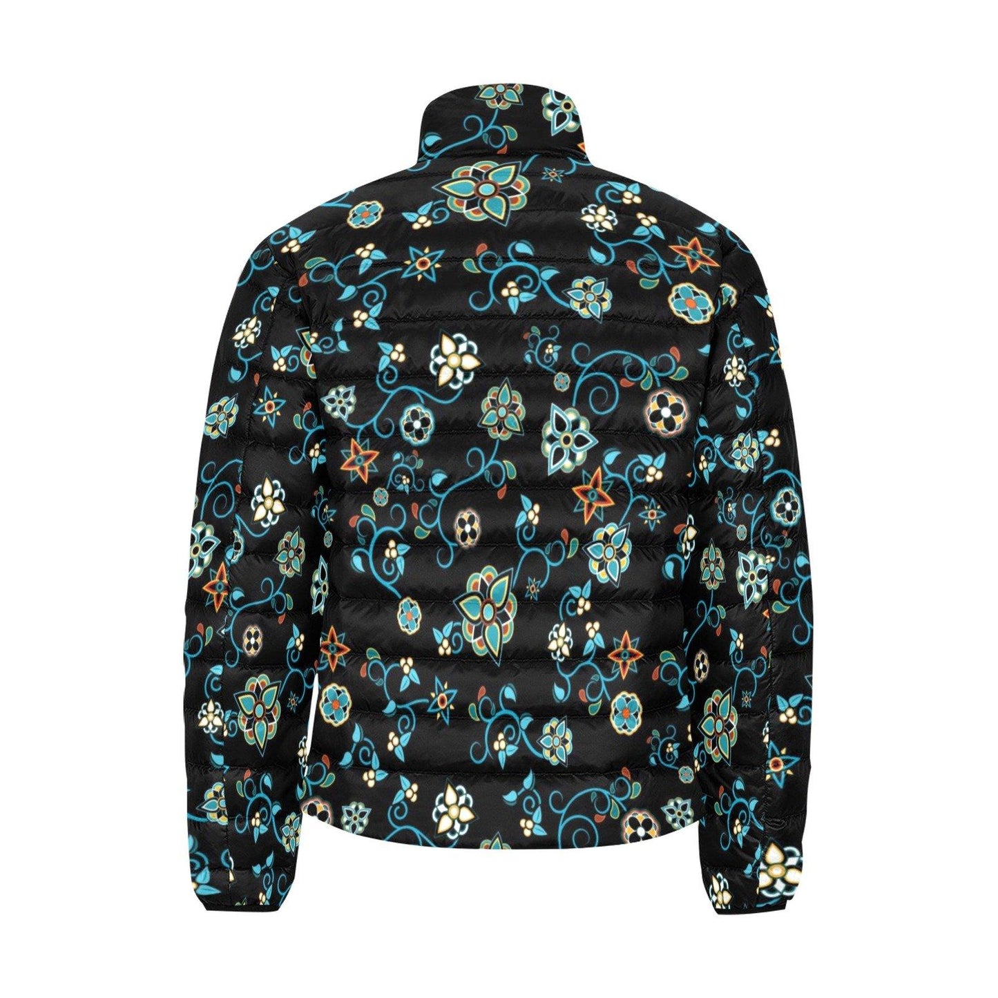 Ocean Bloom Men's Stand Collar Padded Jacket (Model H41) Men's Stand Collar Padded Jacket (H41) e-joyer