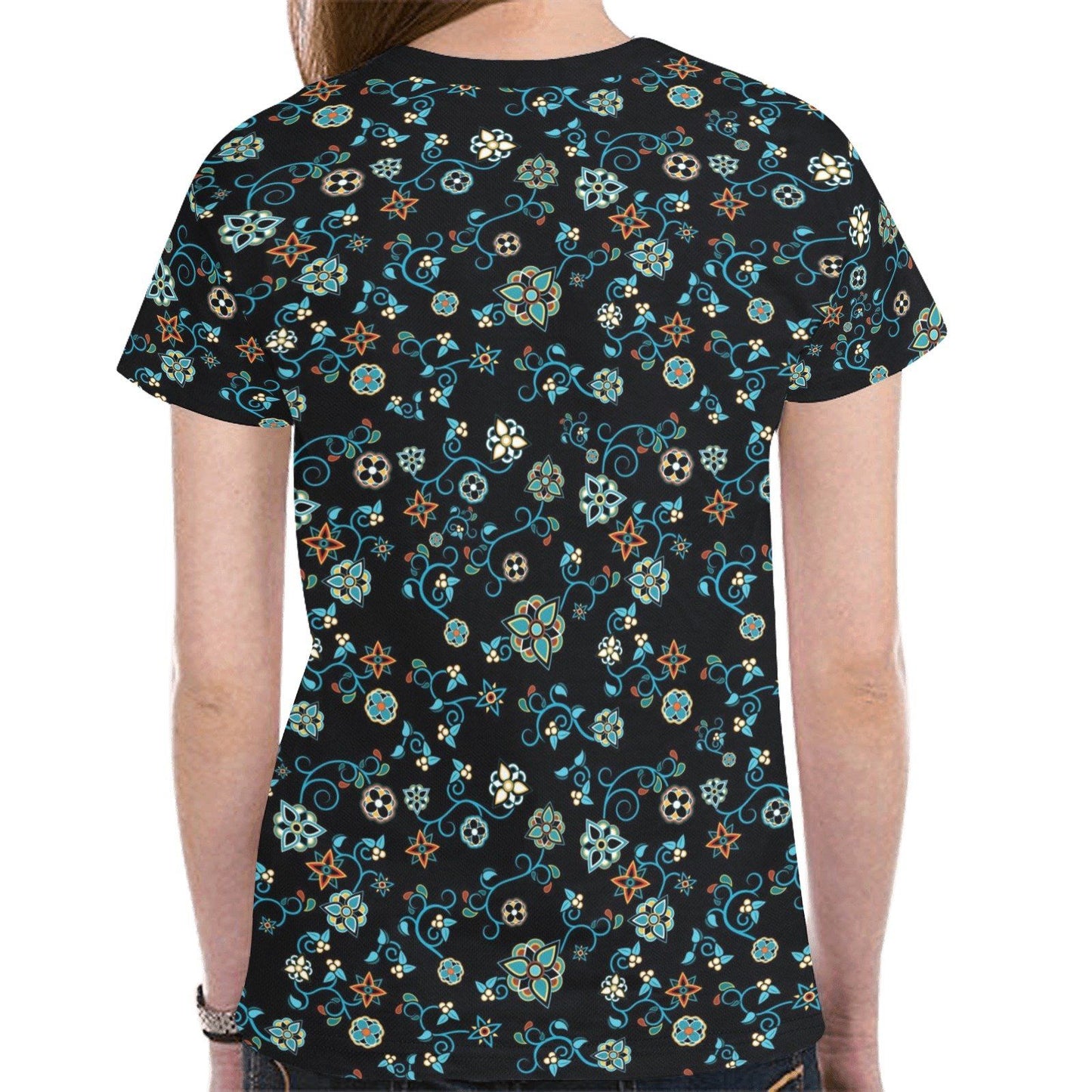 Ocean Bloom New All Over Print T-shirt for Women (Model T45) tshirt e-joyer
