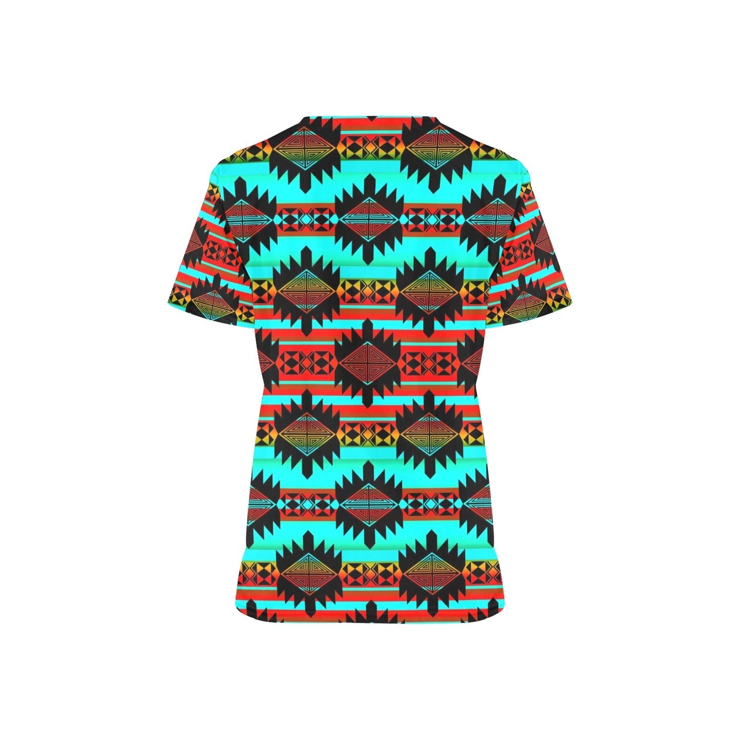 Okotoks Arrow All Over Print Scrub Top Scrub Top e-joyer