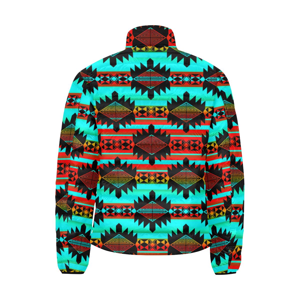 Okotoks Arrow Men's Stand Collar Padded Jacket (Model H41) Men's Stand Collar Padded Jacket (H41) e-joyer