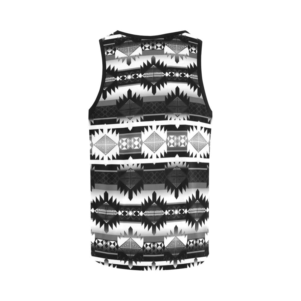Okotoks Black and White All Over Print Tank Top for Women (Model T43) All Over Print Tank Top for Women (T43) e-joyer