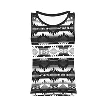 Load image into Gallery viewer, Okotoks Black and White All Over Print Tank Top for Women (Model T43) All Over Print Tank Top for Women (T43) e-joyer 
