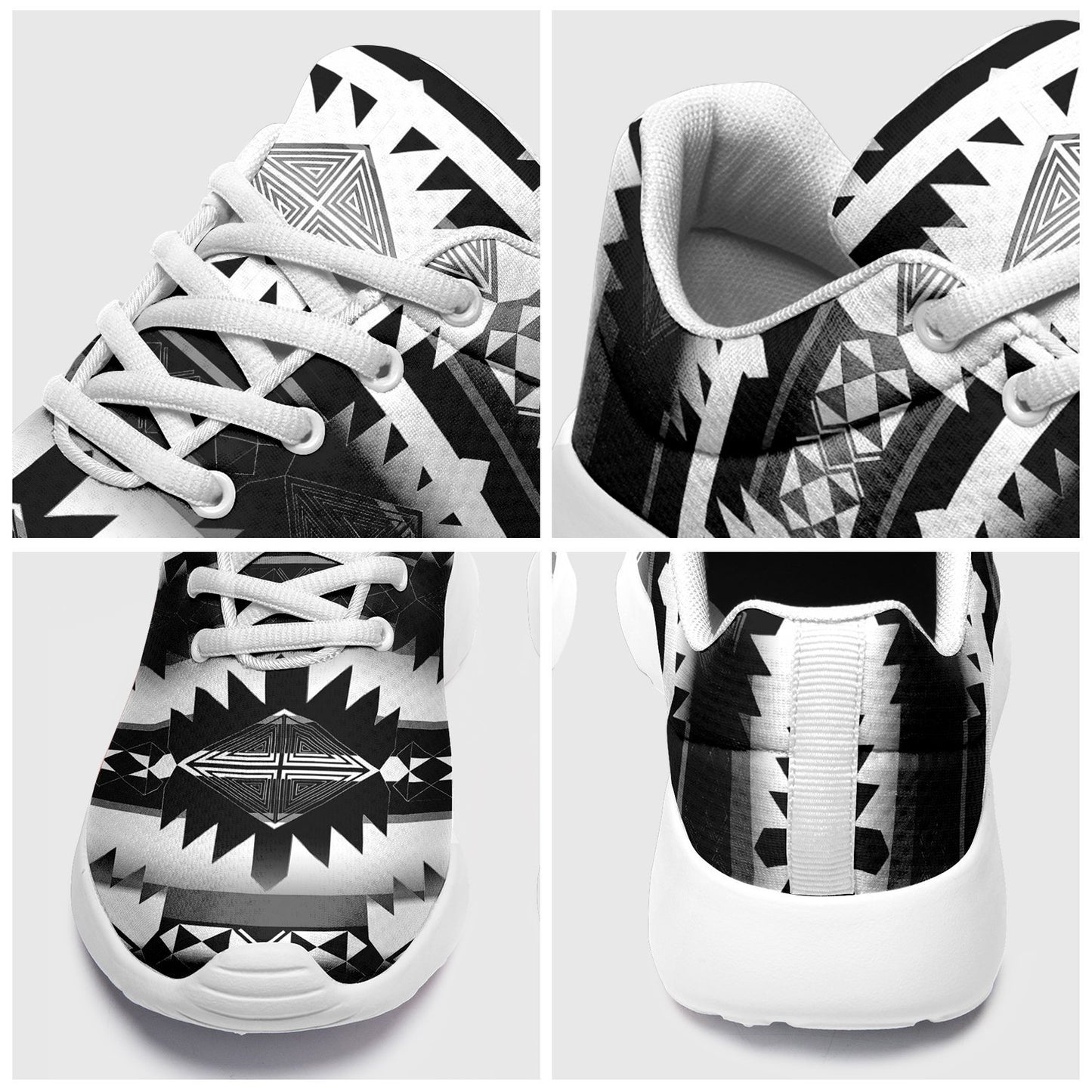 Okotoks Black and White Ikkaayi Sport Sneakers 49 Dzine