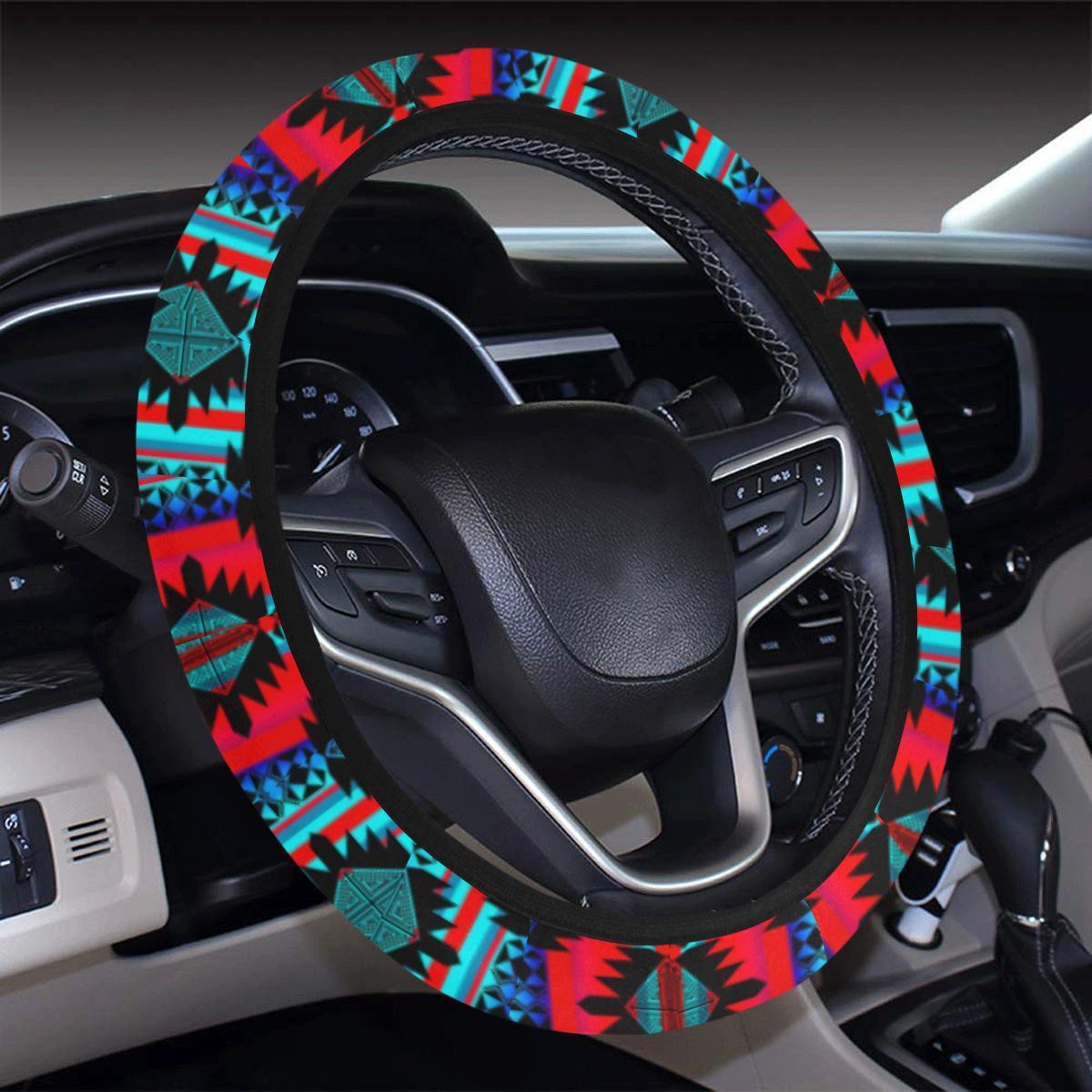 Okotoks Mountain Steering Wheel Cover with Elastic Edge Steering Wheel Cover with Elastic Edge e-joyer