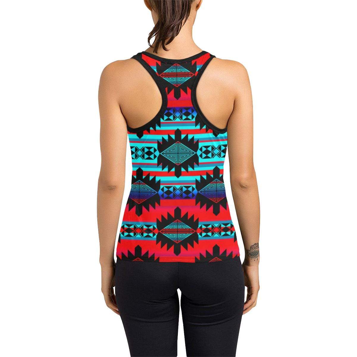 Okotoks Mountain Women's Racerback Tank Top (Model T60) Racerback Tank Top (T60) e-joyer