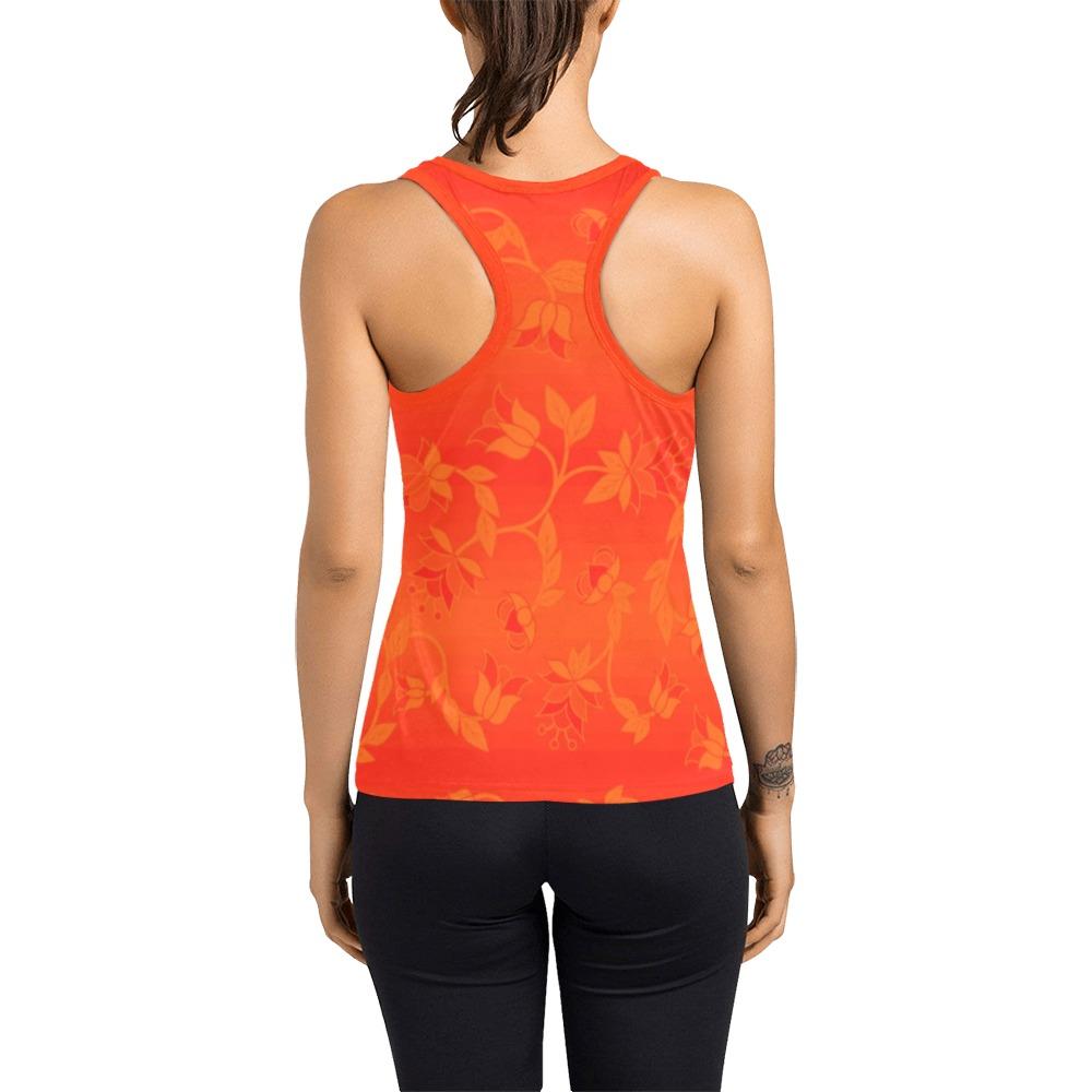 Orange Days Orange Women's Racerback Tank Top (Model T60) Racerback Tank Top (T60) e-joyer